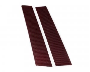 Alfa Romeo Giulia Exterior Door Pillars - Carbon Fiber - Red - Feroce Carbon Alfa Romeo Giulia Exterior Door Pillars - Carbon Fiber - Red - Feroce Carbon